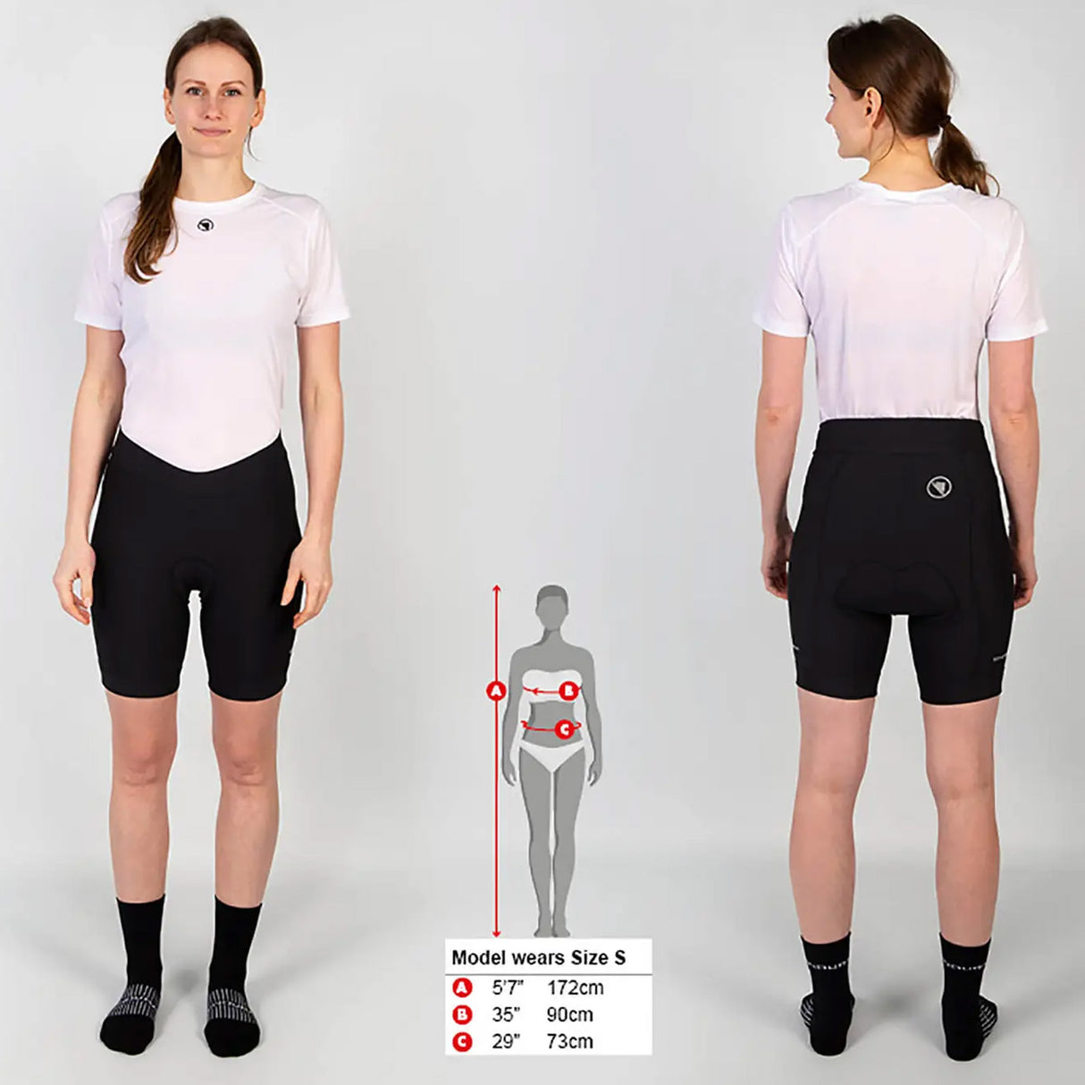 Pantaloncini Donna Endura Xtract Gel - Nero - D