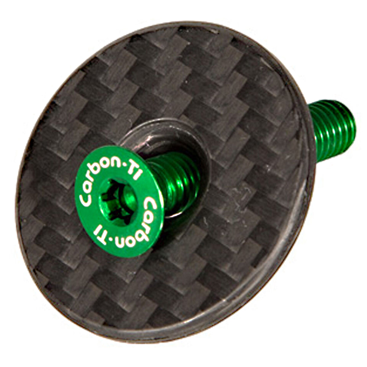 Tappo serie sterzo Carbon-Ti X-Cap Carbon Matte - Verde - P