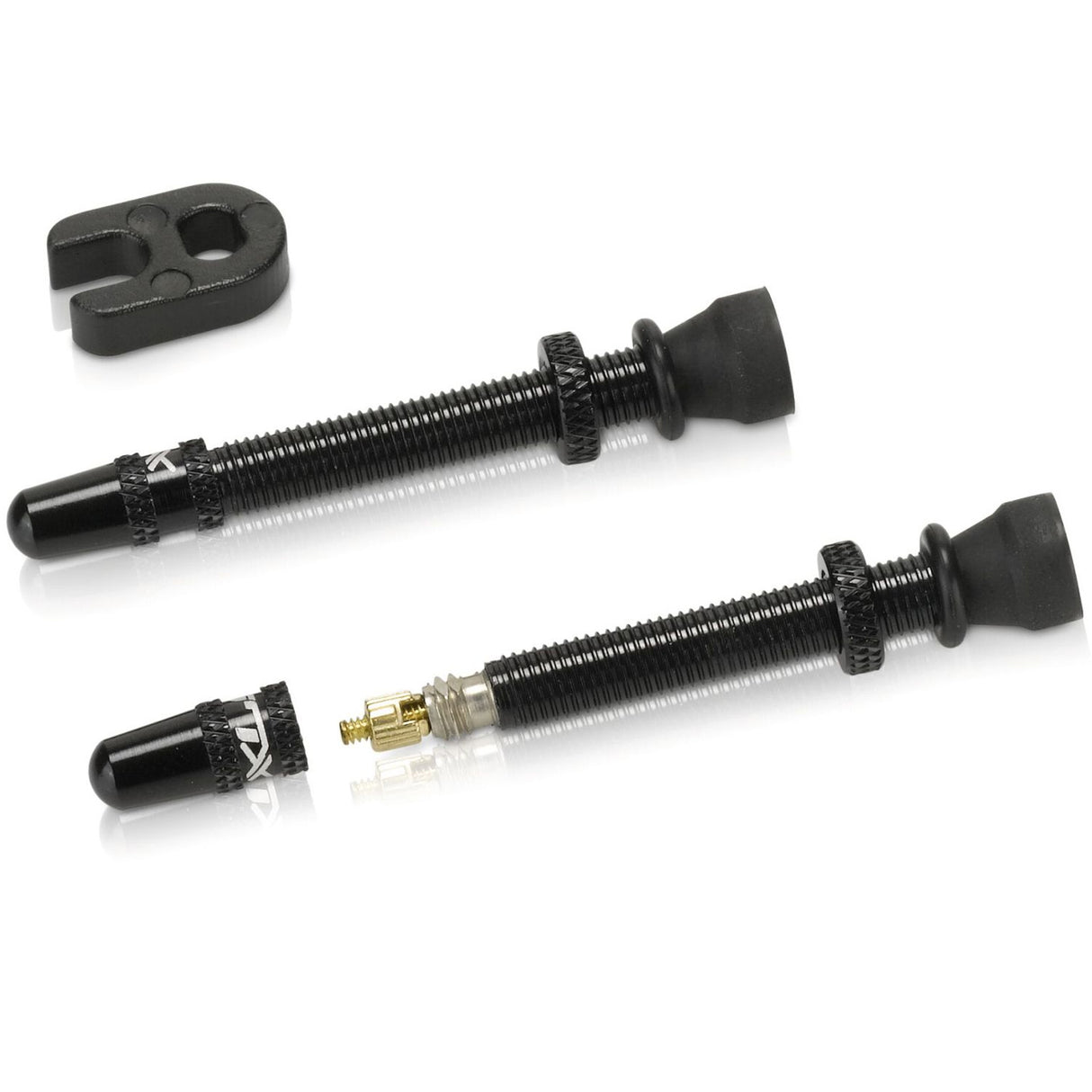 Valvole tubeless XLC PU-X09 45mm - Nero - I
