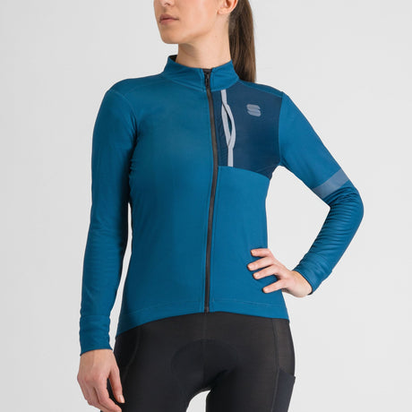 Maglia donna maniche lunghe Sportful Supergiara - Blu - A