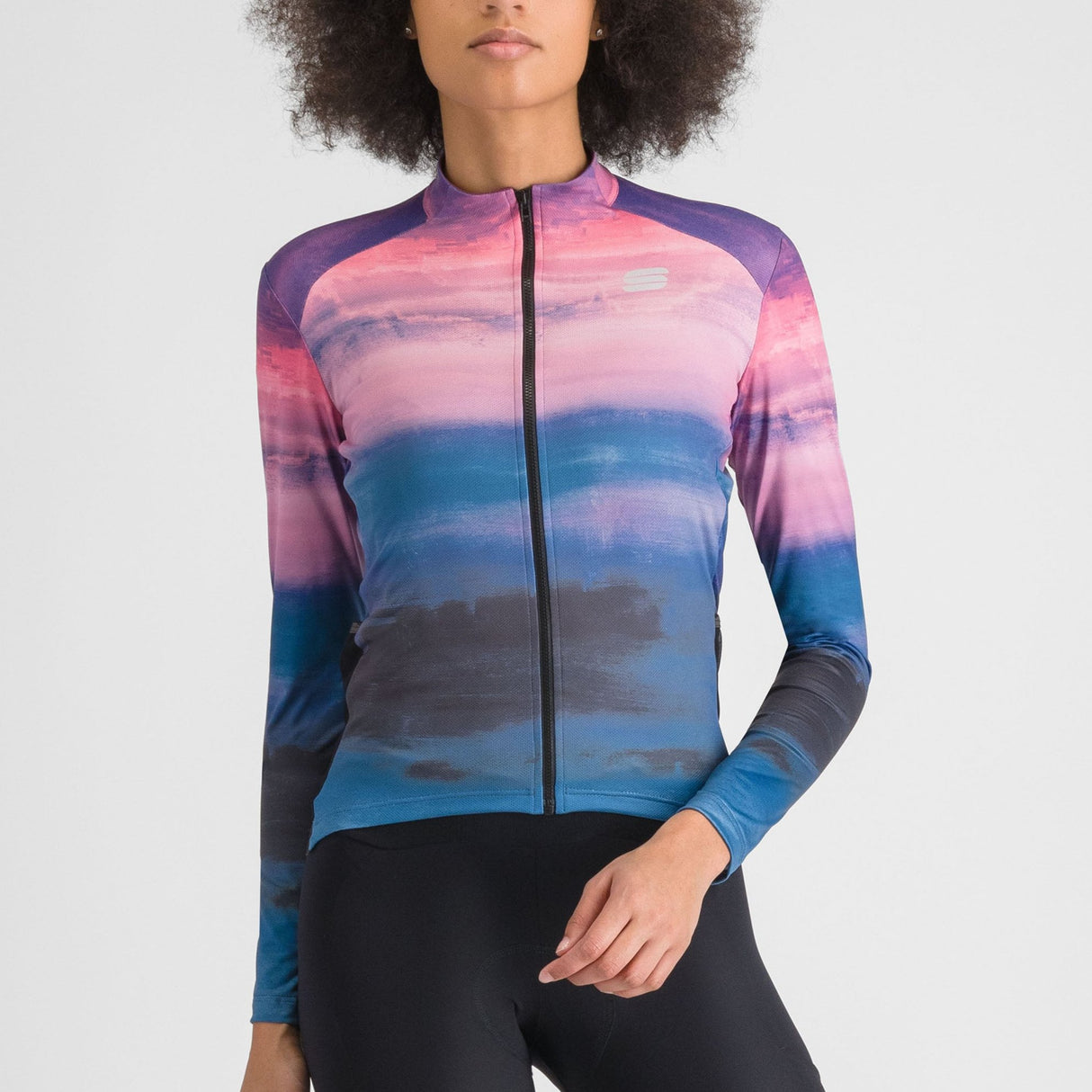 Maglia maniche lunghe donna Sportful Flow Supergiara - Blu rosa - Q