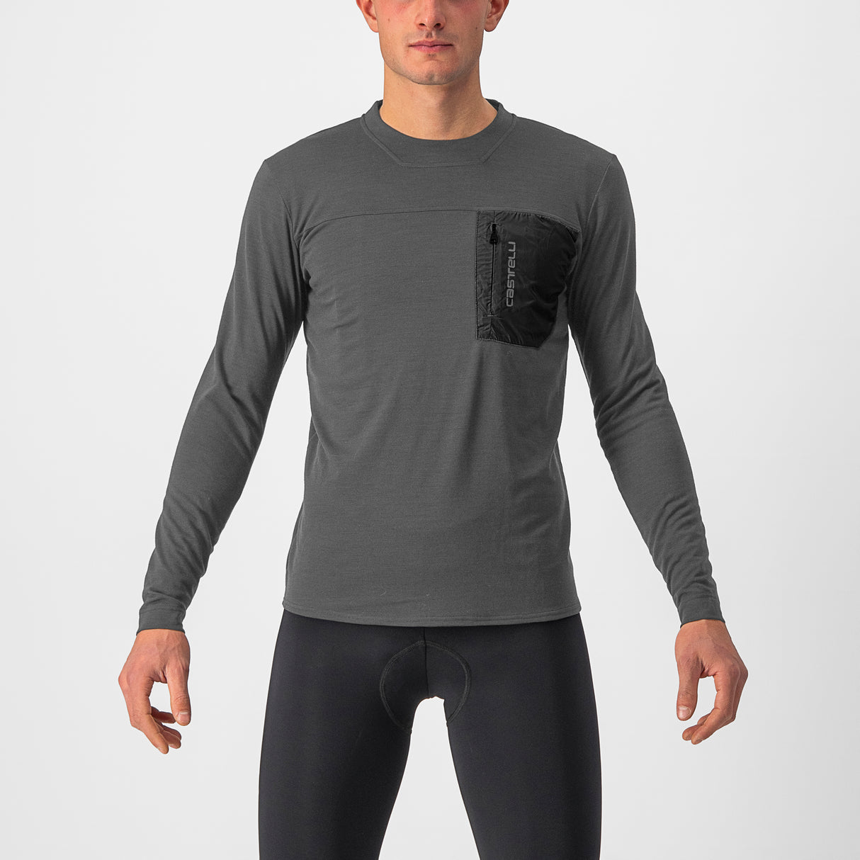 Maglia maniche lunghe Castelli Unlimited Merino - Grigio - B