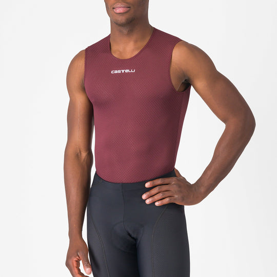 Castelli Pro Mesh 2.0 armellose unterhemd - Dunkel bordeaux