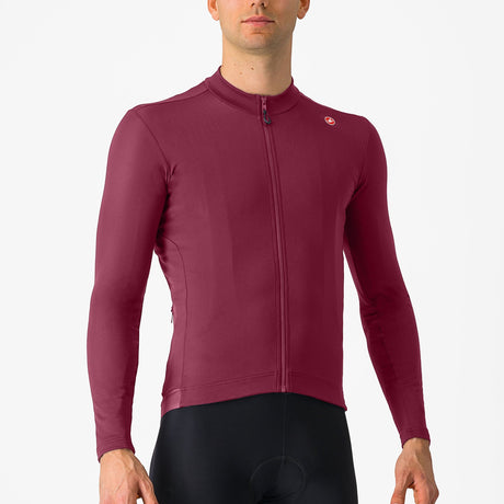 Maglia maniche lunghe Castelli Espresso Thermal - Bordeaux - F