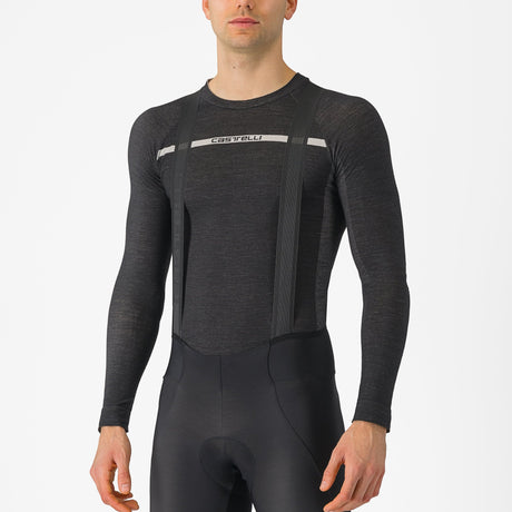 Maglia intima maniche lunghe Castelli Merino Seamless - Nero - B