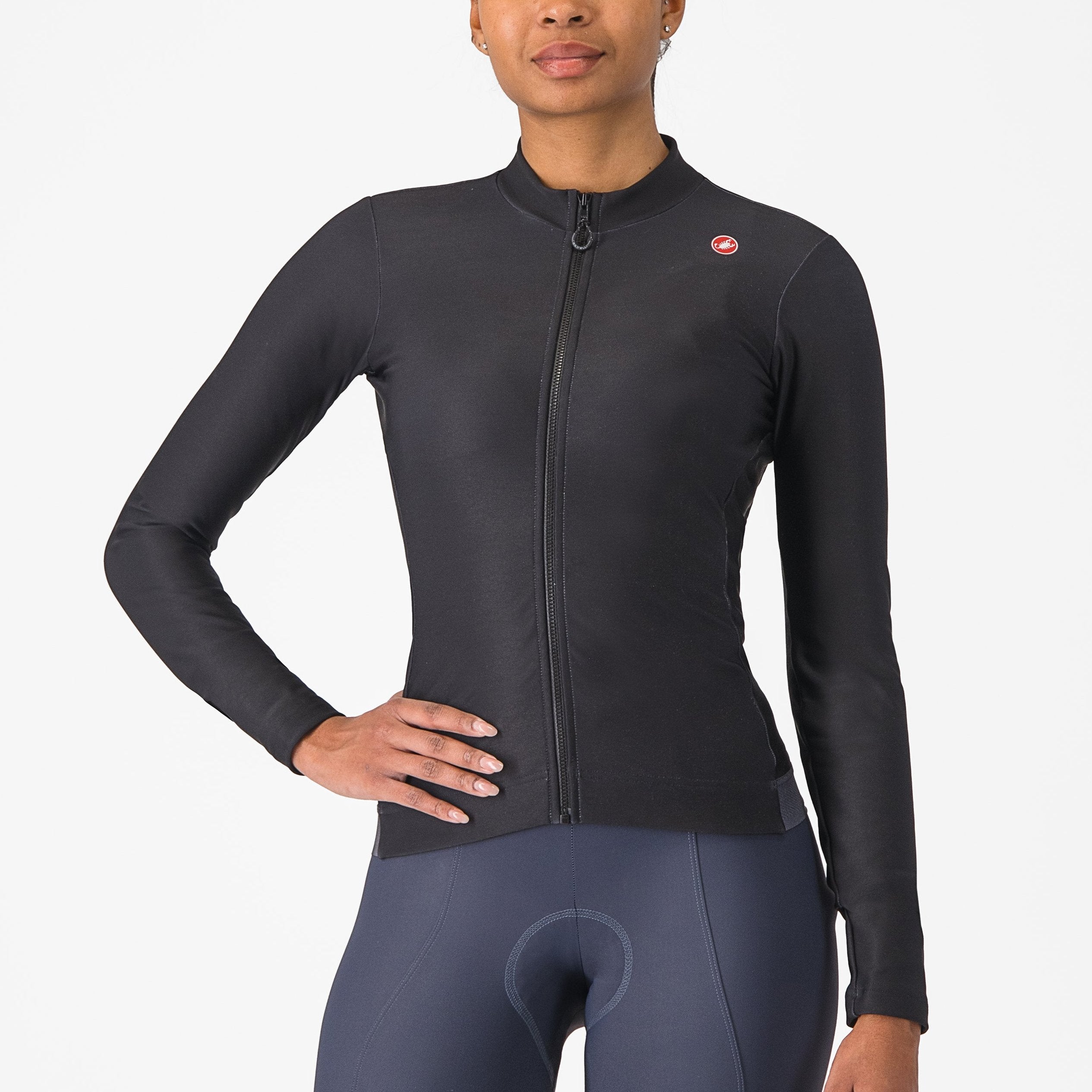 Maglia donna maniche lunghe Castelli Espresso Thermal - Nero - A
