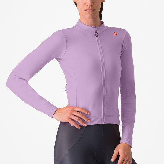 Maillot mujer manga larga Castelli Espresso Thermal - Lilla