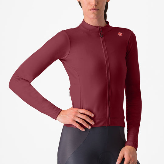 Maillot mujer manga larga Castelli Espresso Thermal - Bordeaux