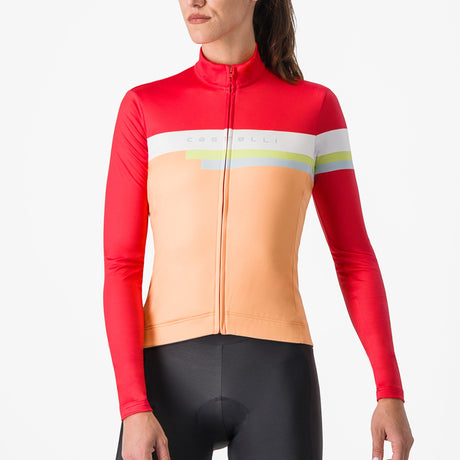 Maglia donna maniche lunghe Castelli Tornare - Arancio - O