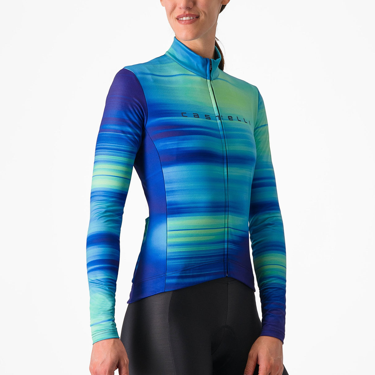 Maglia donna maniche lunghe Castelli Phase - Blu - N
