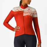 Maglia donna maniche lunghe Castelli Unlimited Thermal - Rosso - A