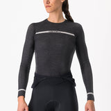 Maglia intima maniche lunghe donna Castelli Merino Seamless - Nero - F
