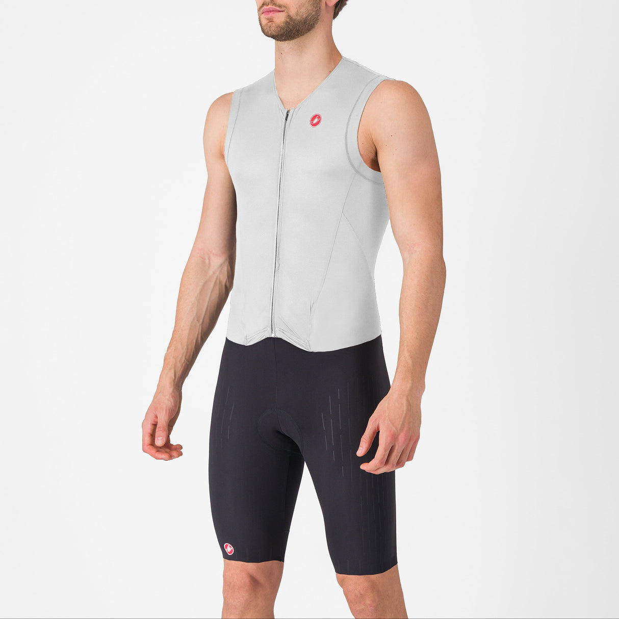 Body senza maniche Castelli Free Sanremo 3 Suit - Bianco - P