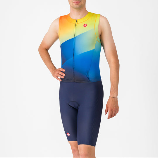 Castelli Free Sanremo 3 Suit sleeveless skinsuit - Blue