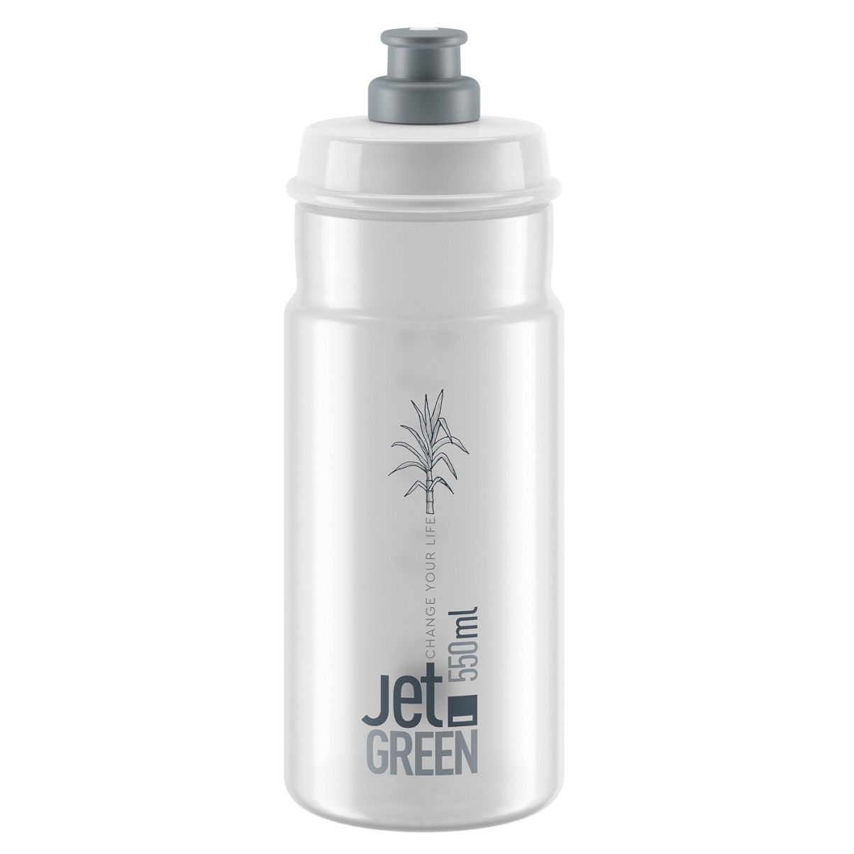 Borraccia Elite Jet Green 550ml - Trasparente - L