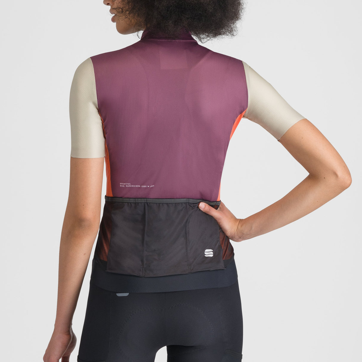 Maglia donna Sportful Supergiara Logo - Bordeaux - E
