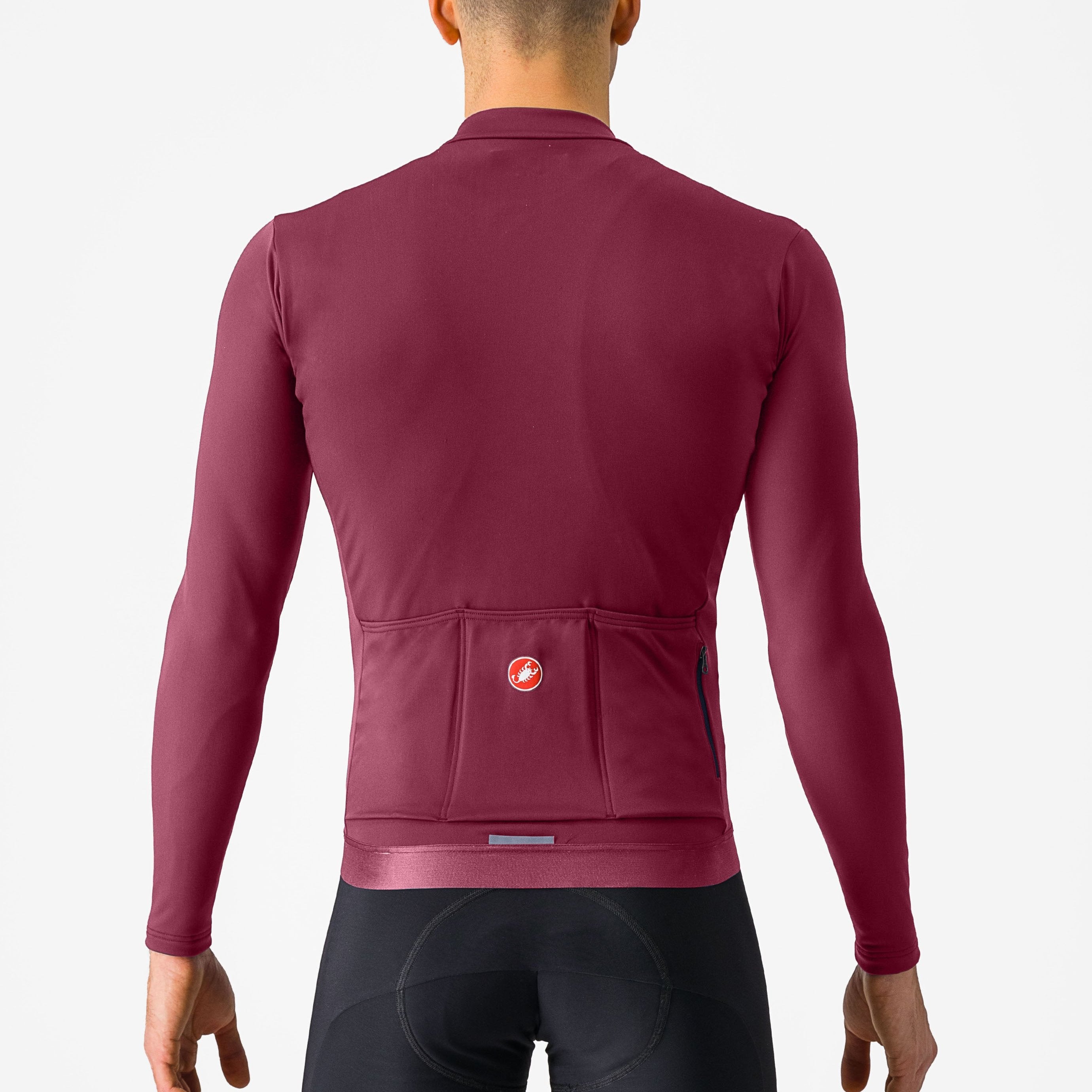 Maglia maniche lunghe Castelli Espresso Thermal - Bordeaux - G