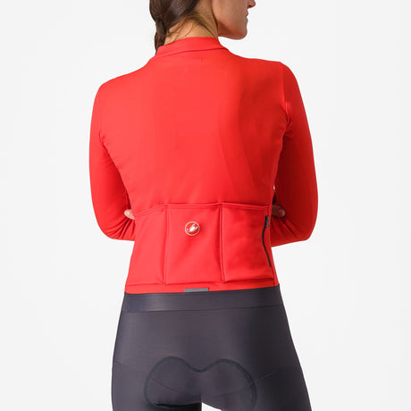 Maglia donna maniche lunghe Castelli Espresso Thermal - Rosa - D