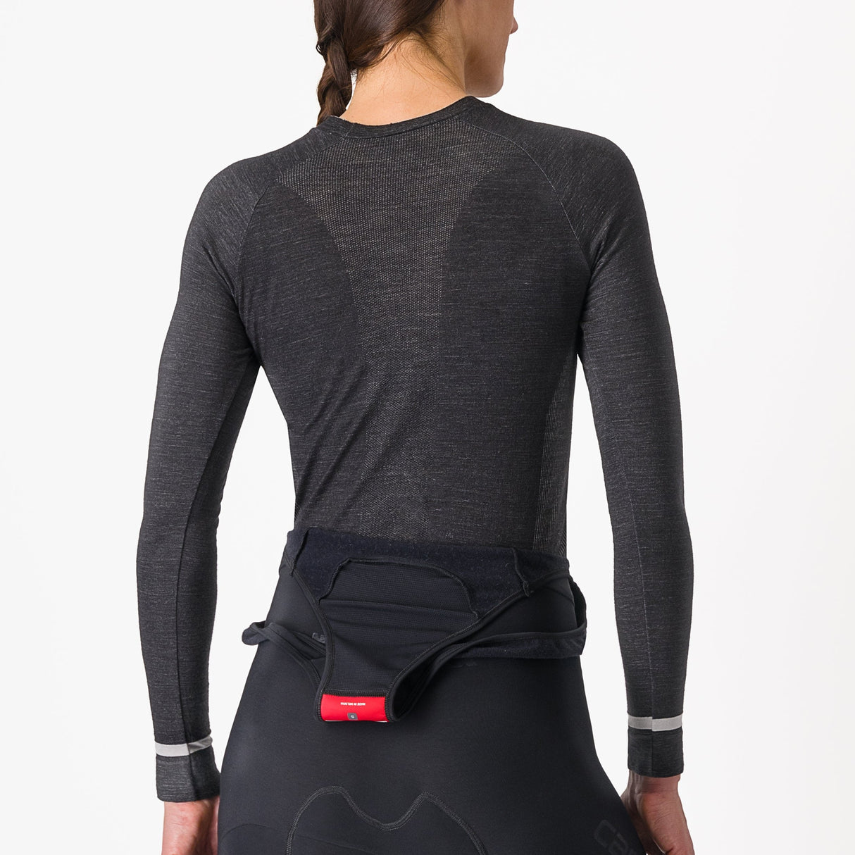 Maglia intima maniche lunghe donna Castelli Merino Seamless - Nero - G