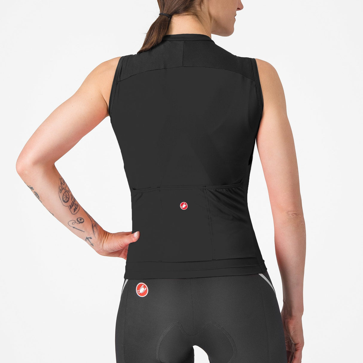 Maglia donna senza maniche Castelli Sole - Nero - A