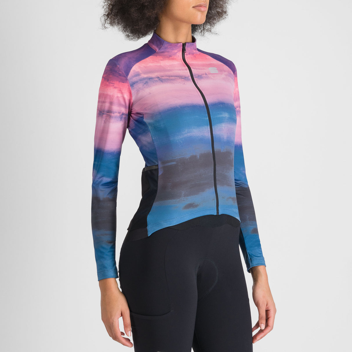 Maglia maniche lunghe donna Sportful Flow Supergiara - Blu rosa - B