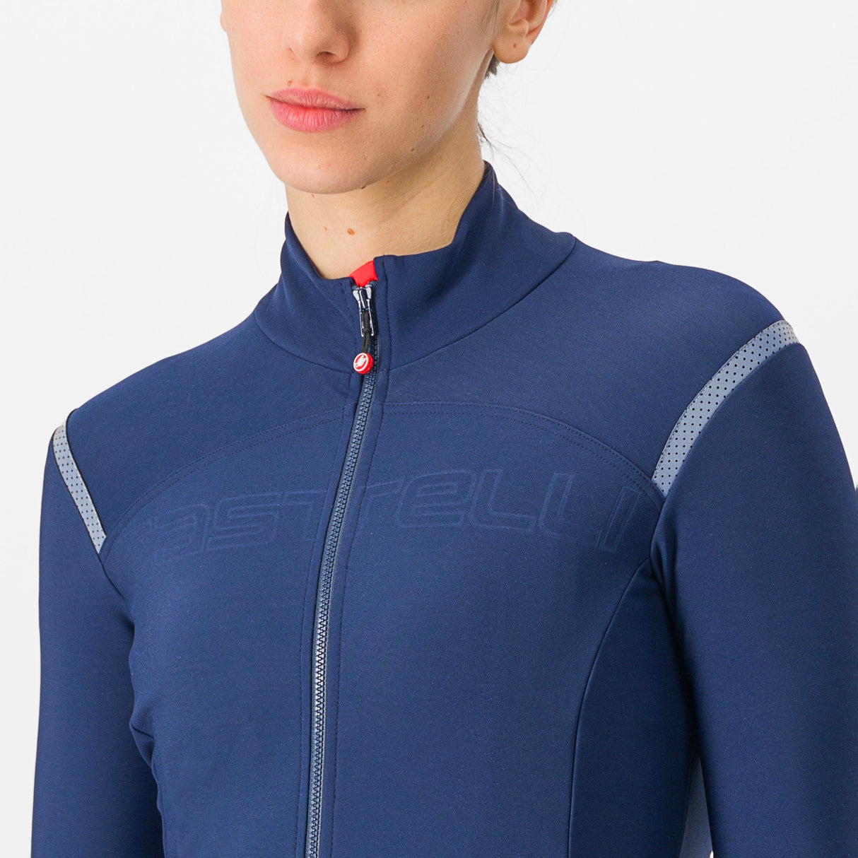Maglia maniche lunghe donna Castelli Tutto Nano RoS - Blu scuro - N