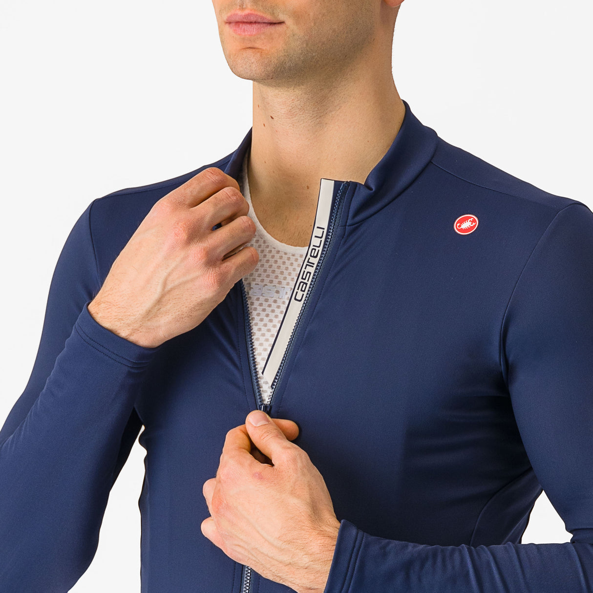 Maglia maniche lunghe Castelli Espresso Thermal - Blu - E