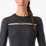 Maglia intima maniche lunghe donna Castelli Merino Seamless - Nero - H