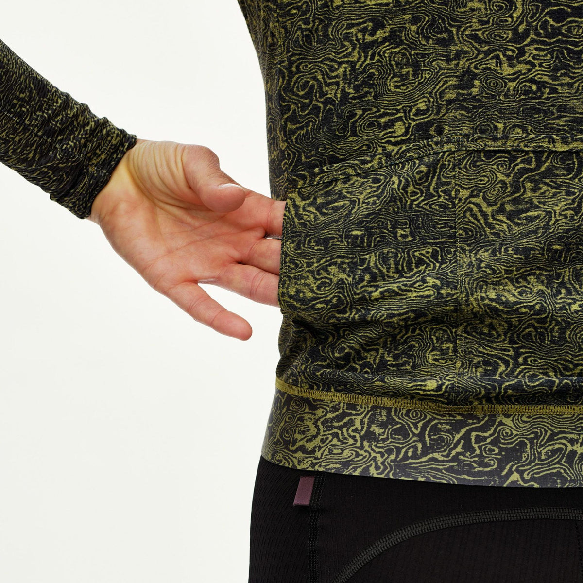 Jersey women’s long-sleeve Pas Normal Studios Essential Light AOP Grain - Green