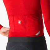 Maglia maniche lunghe Castelli Fly - Rosso - O