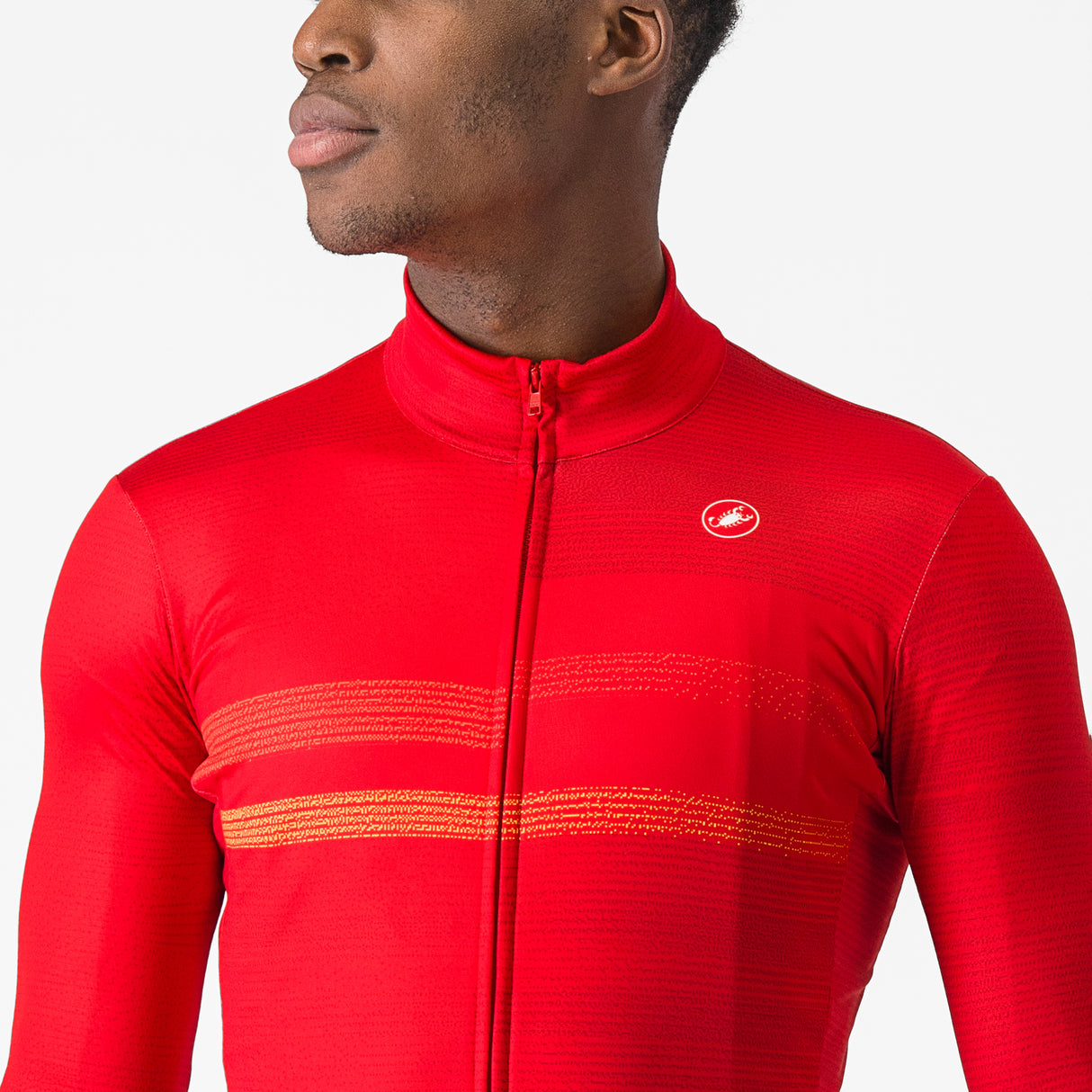Maglia maniche lunghe Castelli Collapse - Rosso - G