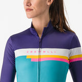 Maglia donna maniche lunghe Castelli Tornare - Azzurro - C