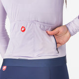 Maglia donna maniche lunghe Castelli Espresso - Lilla - D