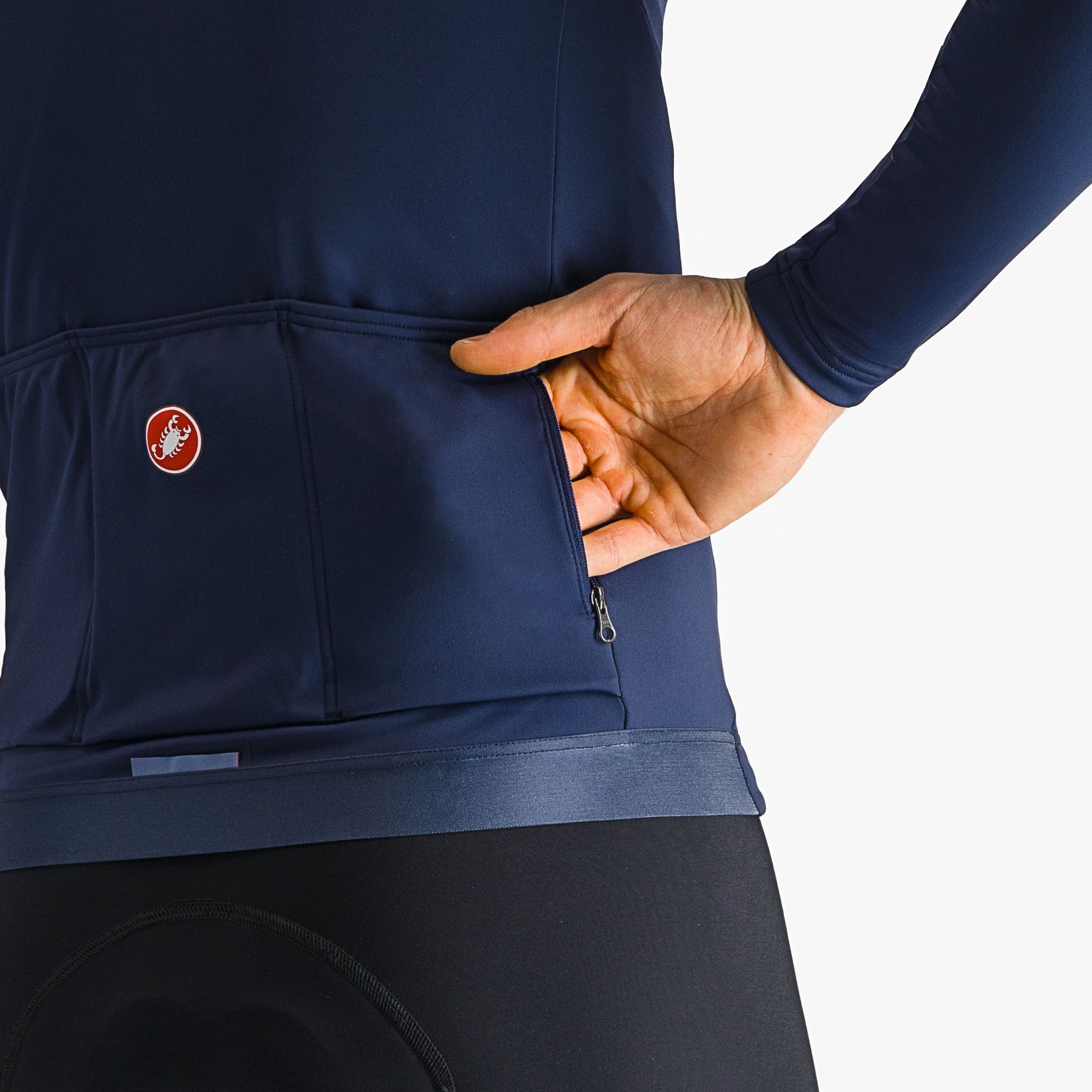 Maglia maniche lunghe Castelli Espresso Thermal - Blu - G