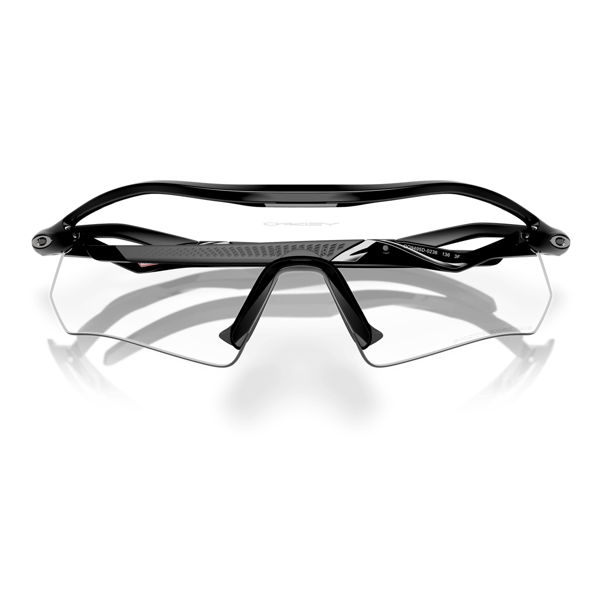 Occhiali Oakley Radar Plate - Polished Black Clear to black Iridium Photochromic - A