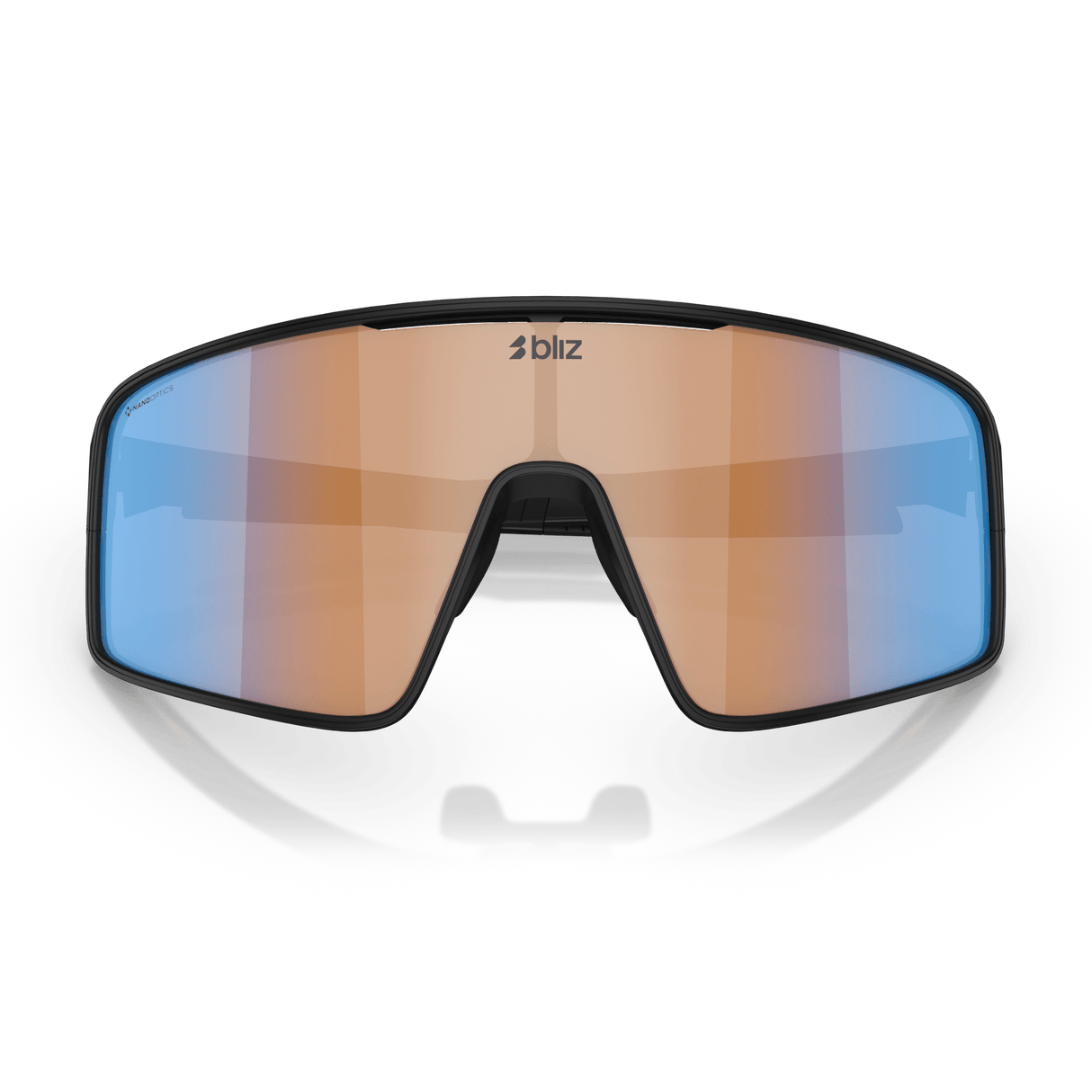 Occhiali Bliz P001 - Matt Black Coral-Orange Mirror Blue - M