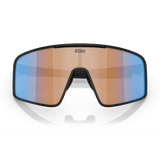 Occhiali Bliz P001 - Matt Black Coral-Orange Mirror Blue - M