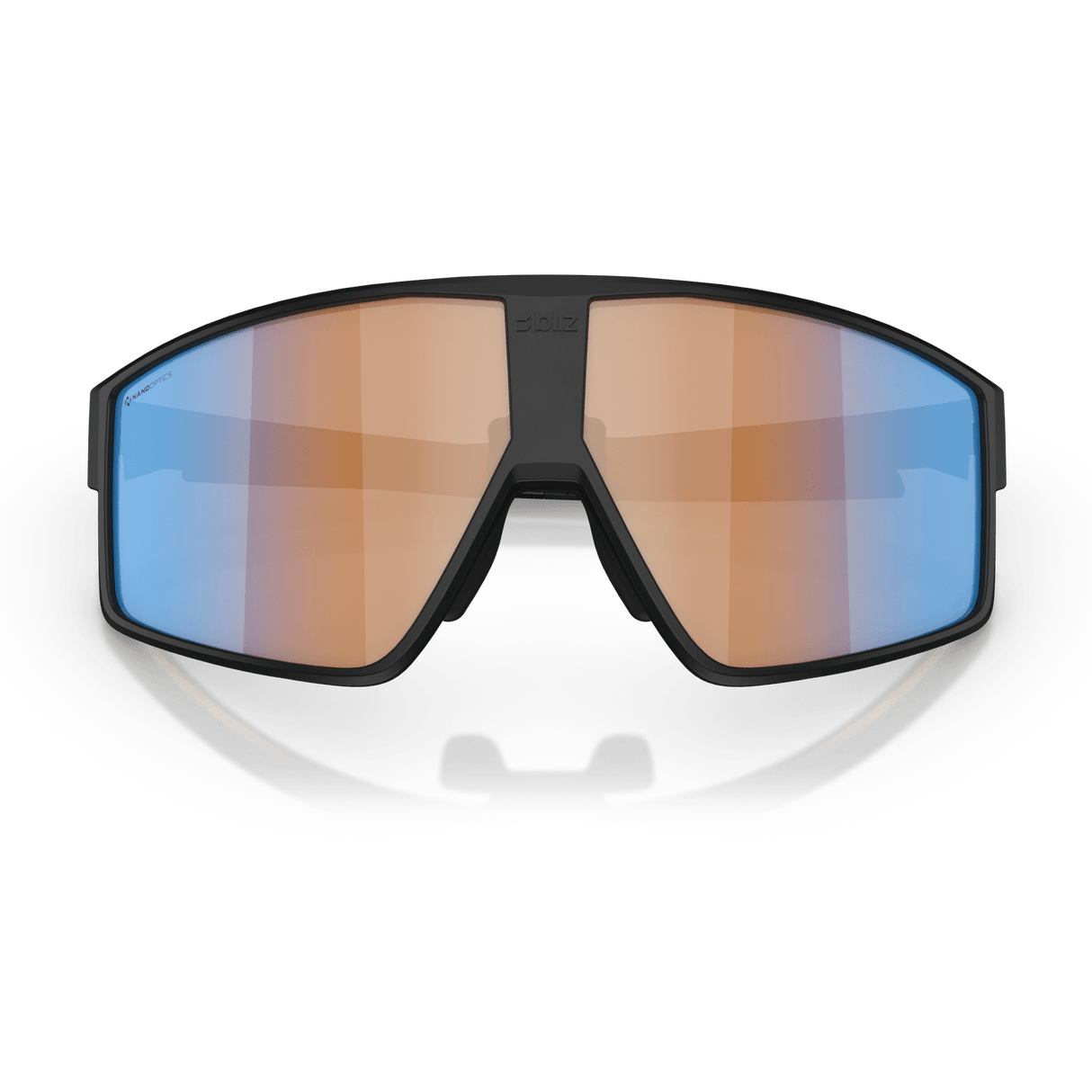 Occhiali Bliz P002 - Matt Black Coral-Orange Mirror Blue - N