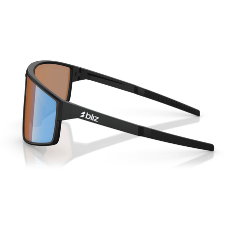 Occhiali Bliz P002 - Matt Black Coral-Orange Mirror Blue - L