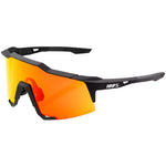 100% Speedcraft sunglasses - Soft Tact Black HiPER Red Mirror