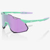 100% Hypercraft XS sunglasses - Soft Tact Mint HiPER Lavender Mirror