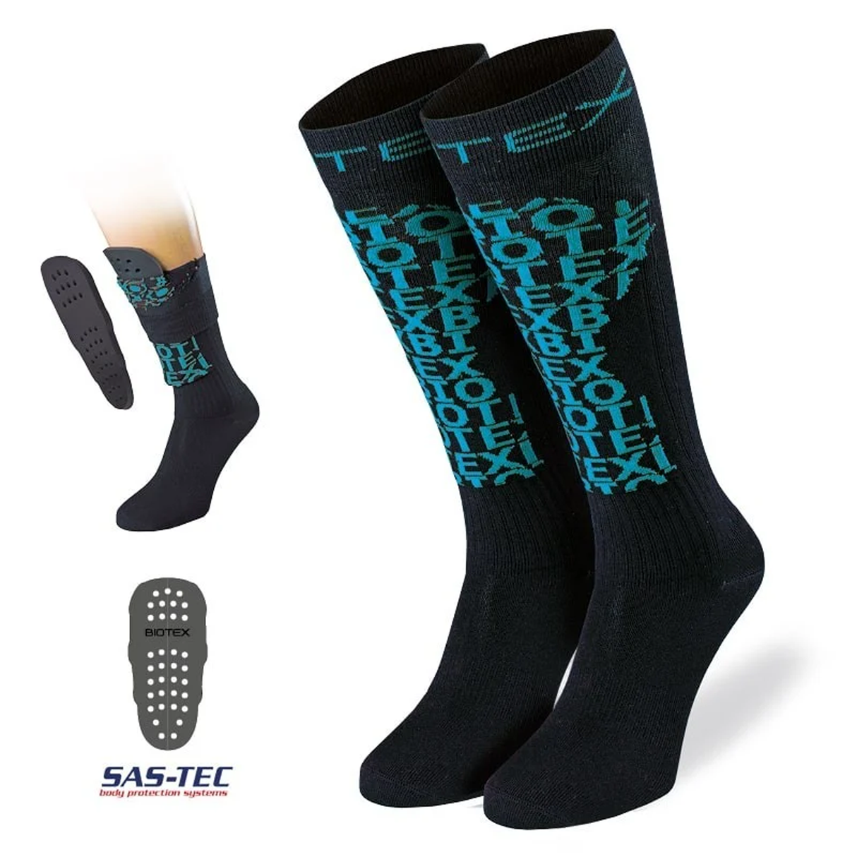 Biotex Socken mit Schutz – Schwarz Blau