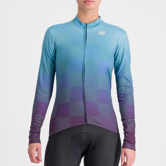 Maglia donna maniche lunghe Sportful Rocket - Azzurro