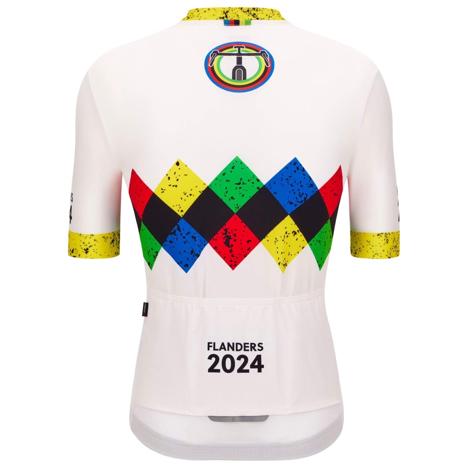 Maglia Santini UCI Gravel World Championship Flanders 2024 - Bianco - O