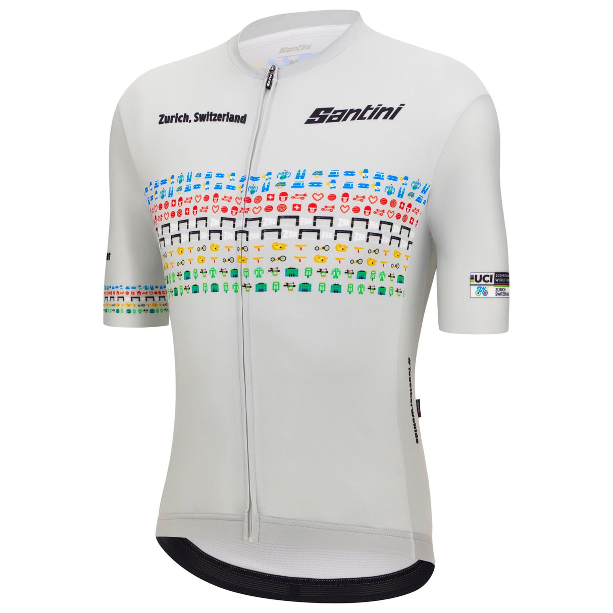 Maglia Santini UCI World Championship Zurigo 2024 - Grigio - B