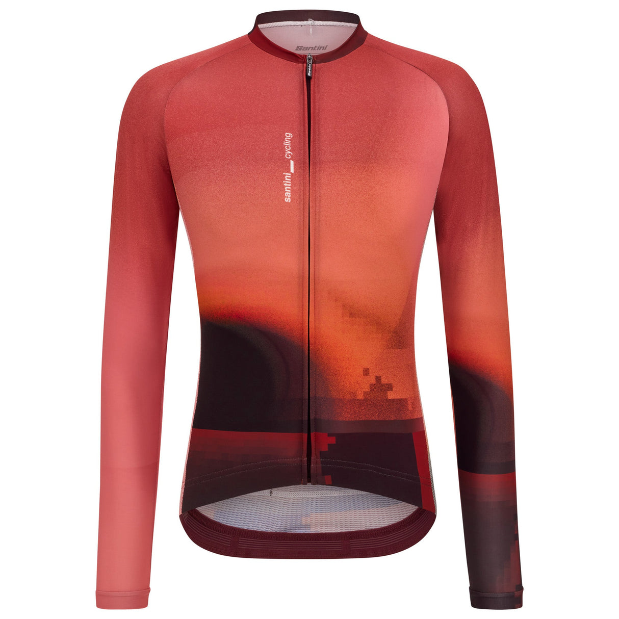 Maglia maniche lunghe Santini Luce - Bordeaux - H