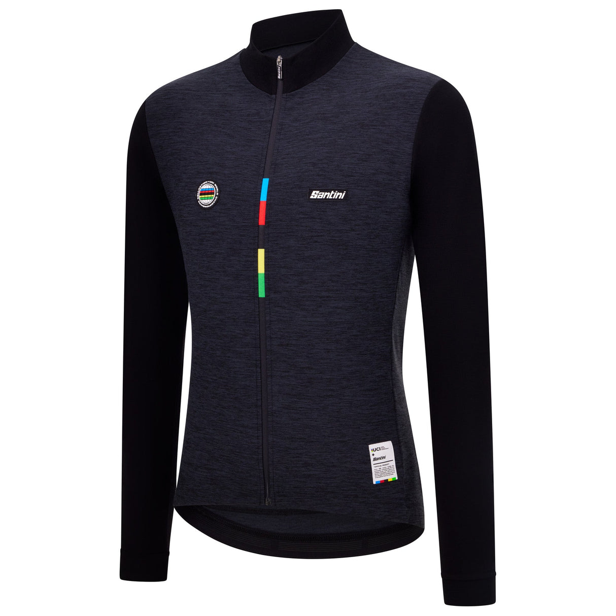 Maillot manches longues Santini UCI - Noir