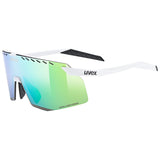 Occhiali Uvex Pace Stage CV - White Matt Glossy Green - P