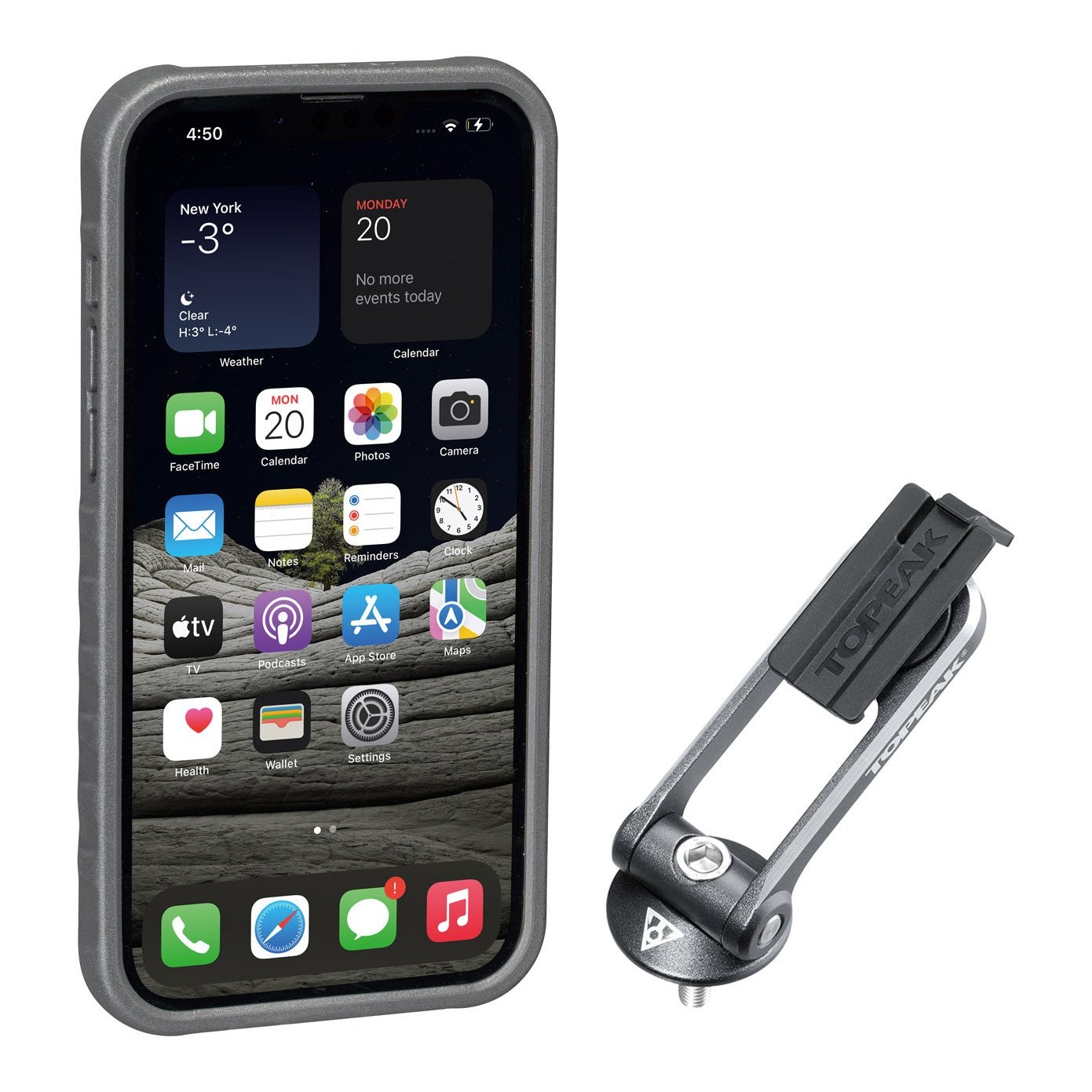 Custodia Topeak RideCase per iPhone 13 Pro Max nera/grigia con