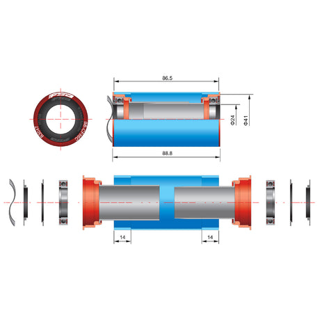 Movimento Centrale FSA press fit - BB86 - G